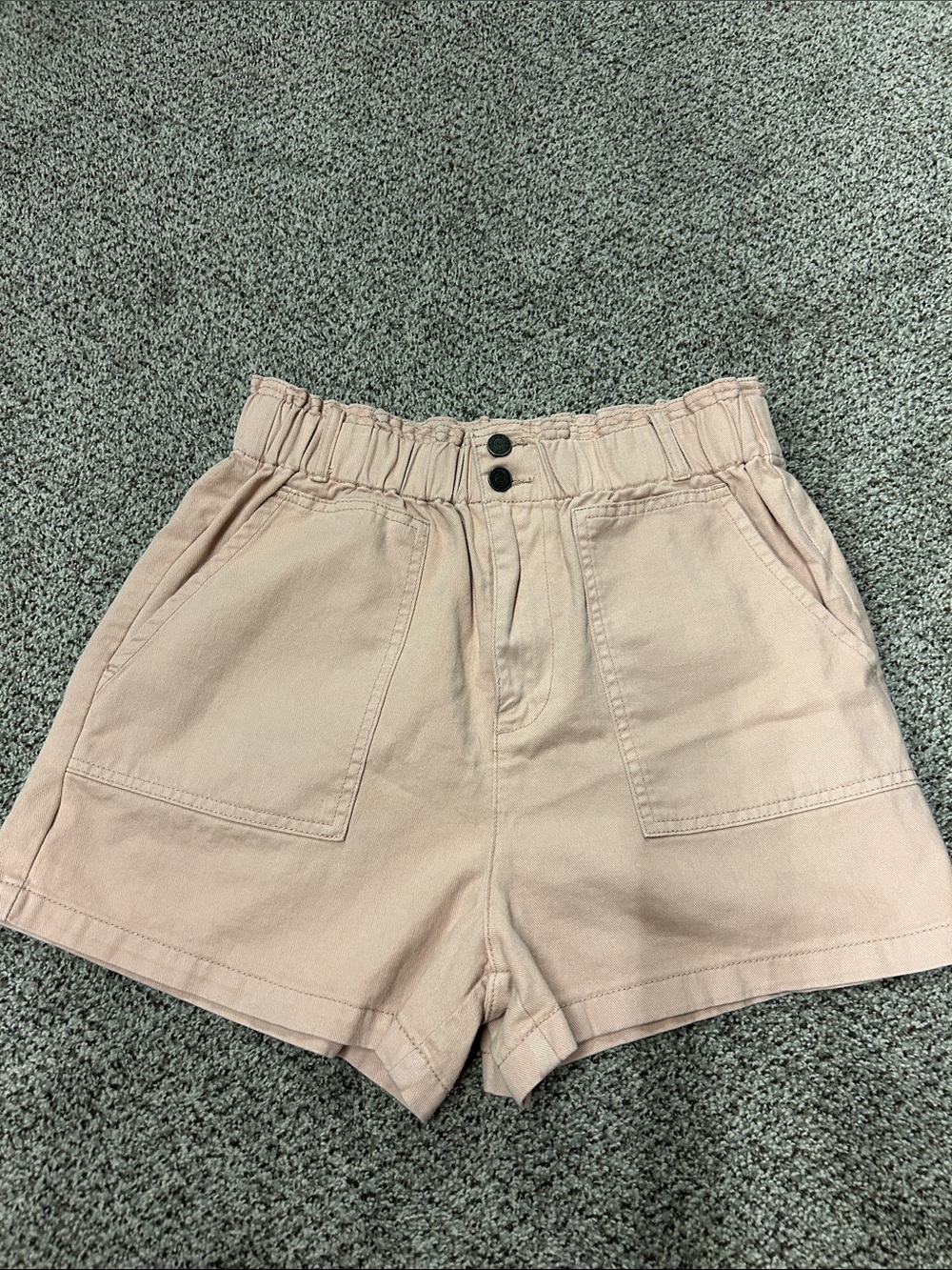 Light pink jean shorts